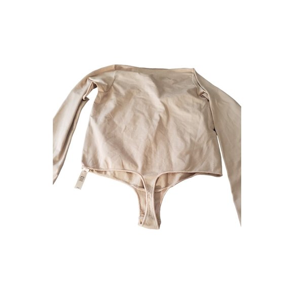 CT751 Skims NWOT Essential Scoop Neck Bodysuit Long Sleeve Thong Clay 2X/3X - Picture 3 of 4